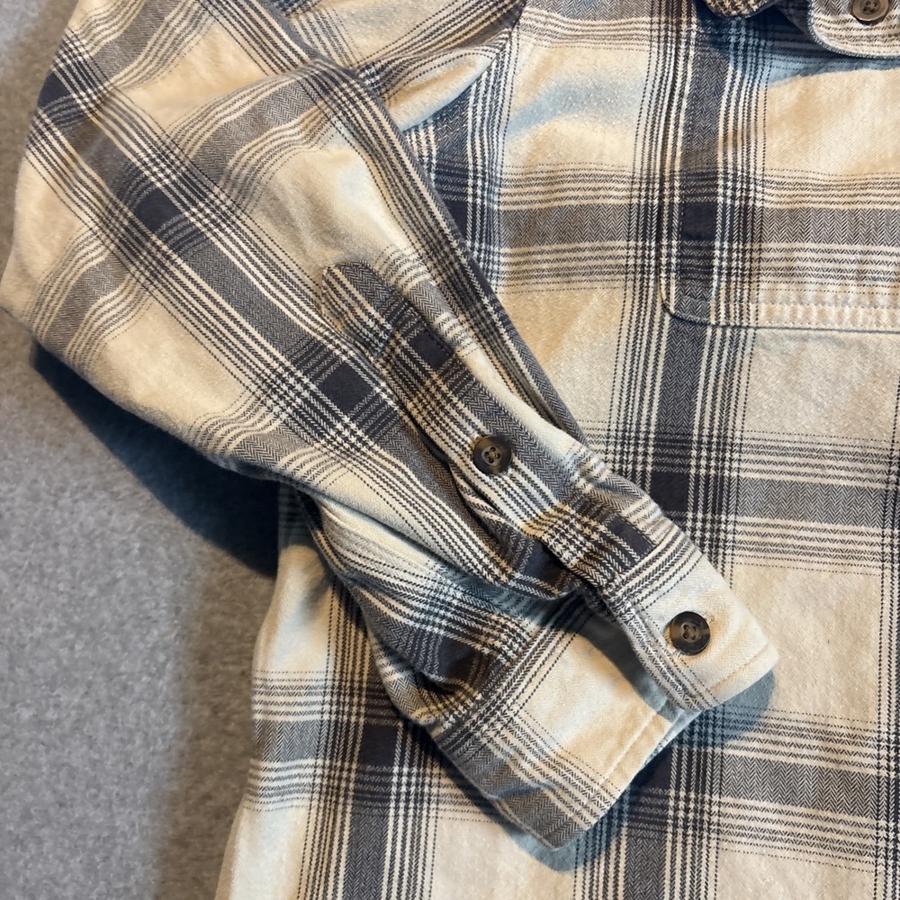 Carhartt Long Sleeve Button Up Heavy Weight Plaid Tan Mens XL Original Fit READ - Picture 5 of 15
